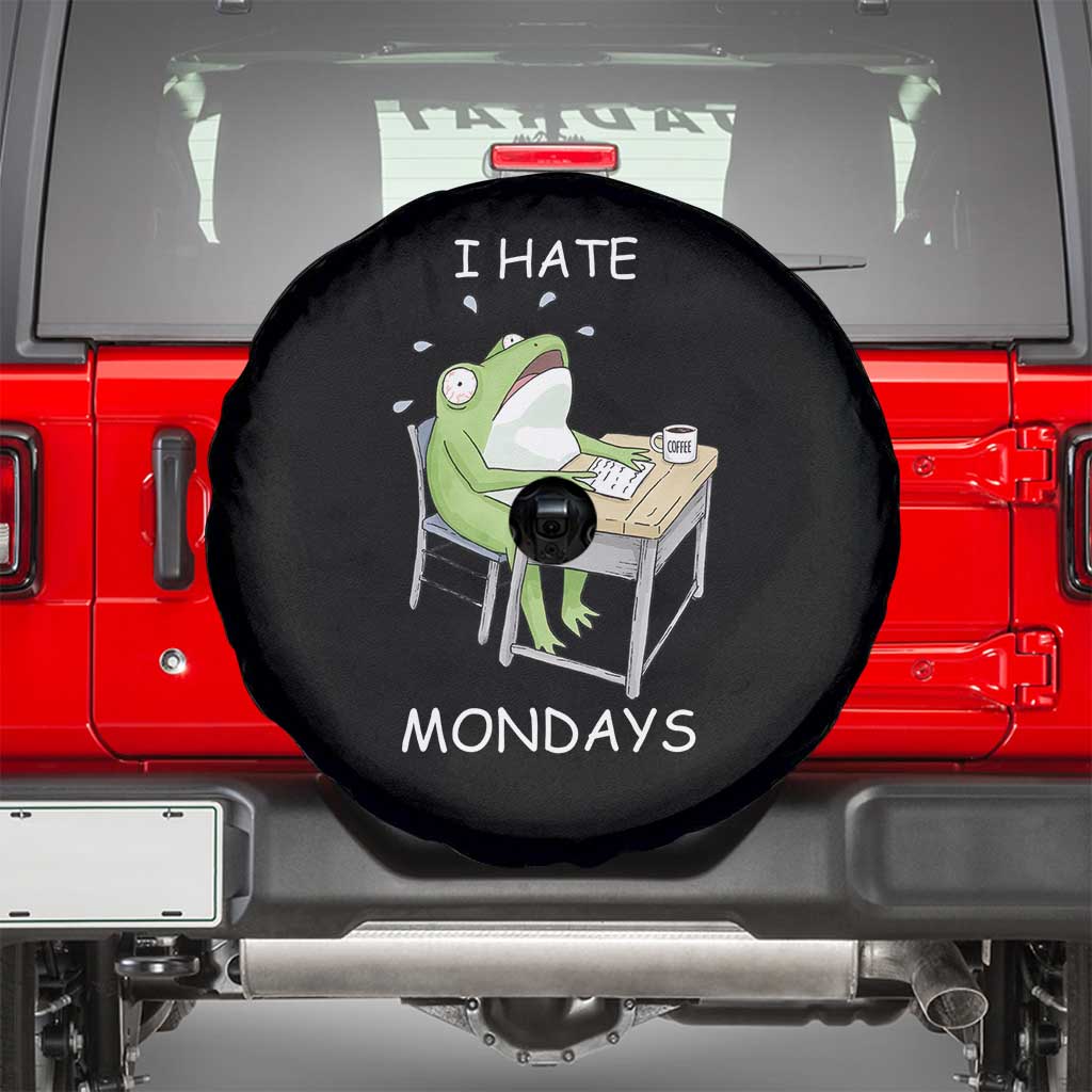 Funny Office Frog Spare Tire Cover I Hate Mondays - Wonder Print Shop
