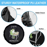 Funny Office Frog Spare Tire Cover I Hate Mondays - Wonder Print Shop