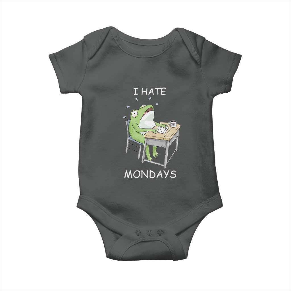 Funny Office Frog Baby Onesie I Hate Mondays - Wonder Print Shop