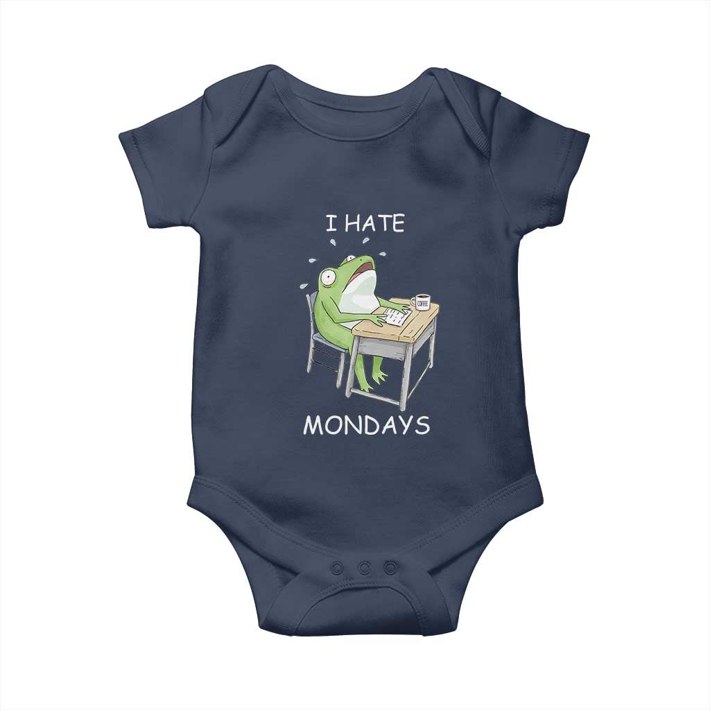 Funny Office Frog Baby Onesie I Hate Mondays - Wonder Print Shop