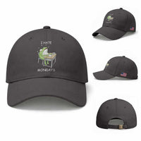 Funny Office Frog Baseball Cap I Hate Mondays