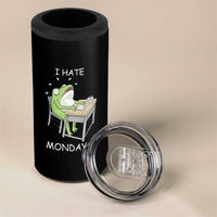 Funny Office Frog 4 in 1 Can Cooler Tumbler I Hate Mondays