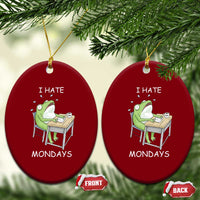 Funny Office Frog Ceramic Ornament I Hate Mondays - Wonder Print Shop