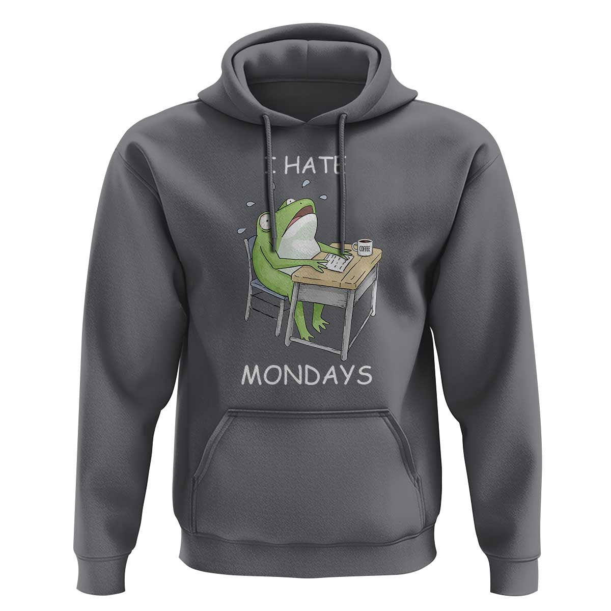 Funny Office Frog Hoodie I Hate Mondays - Wonder Print Shop