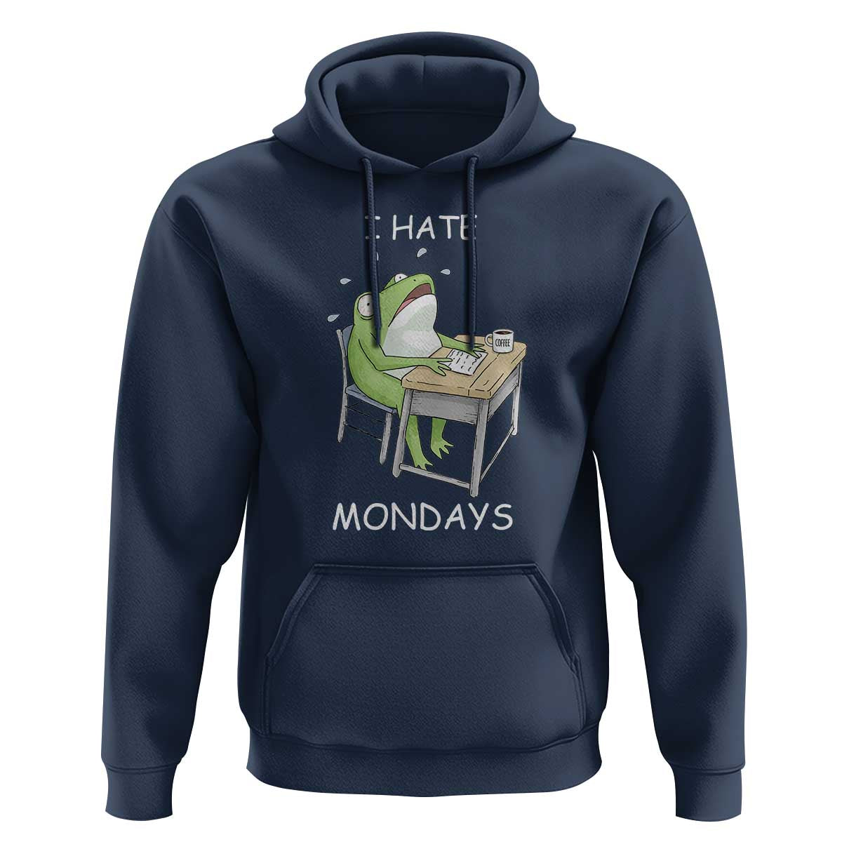 Funny Office Frog Hoodie I Hate Mondays - Wonder Print Shop