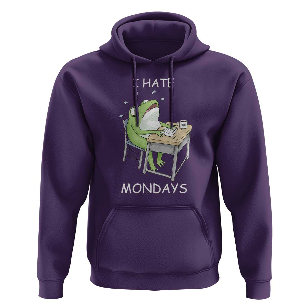 Funny Office Frog Hoodie I Hate Mondays - Wonder Print Shop