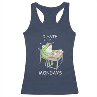 Funny Office Frog Racerback Tank Top I Hate Mondays - Wonder Print Shop