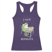 Funny Office Frog Racerback Tank Top I Hate Mondays - Wonder Print Shop