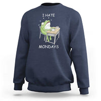Funny Office Frog Sweatshirt I Hate Mondays - Wonder Print Shop