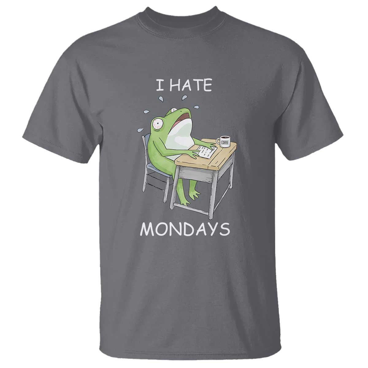 Funny Office Frog T Shirt I Hate Mondays - Wonder Print Shop
