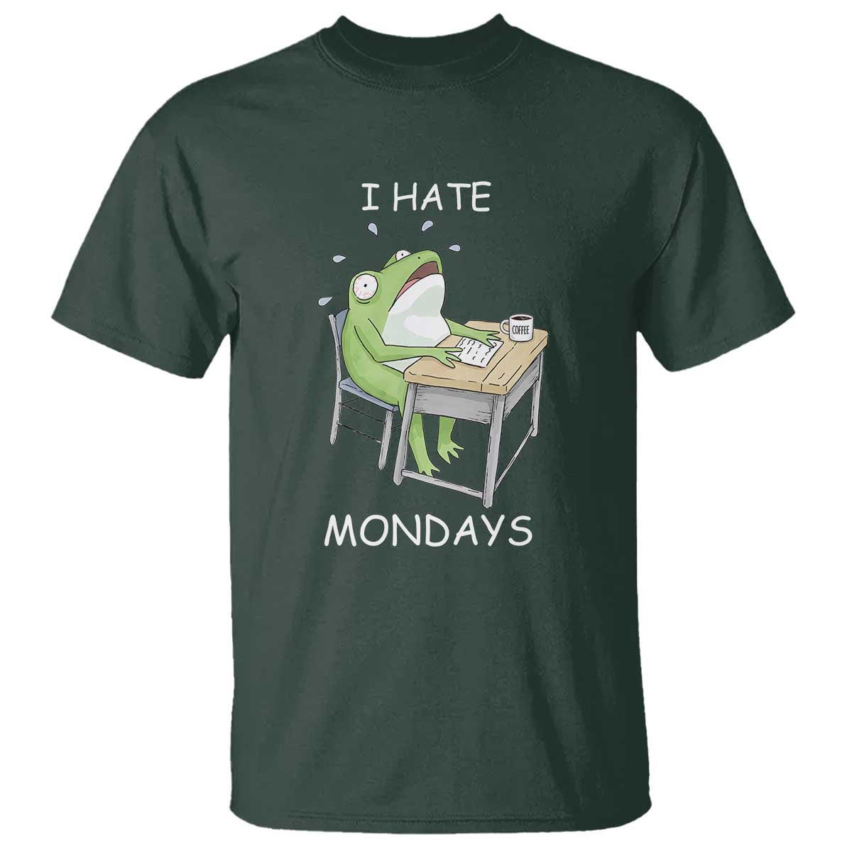 Funny Office Frog T Shirt I Hate Mondays - Wonder Print Shop