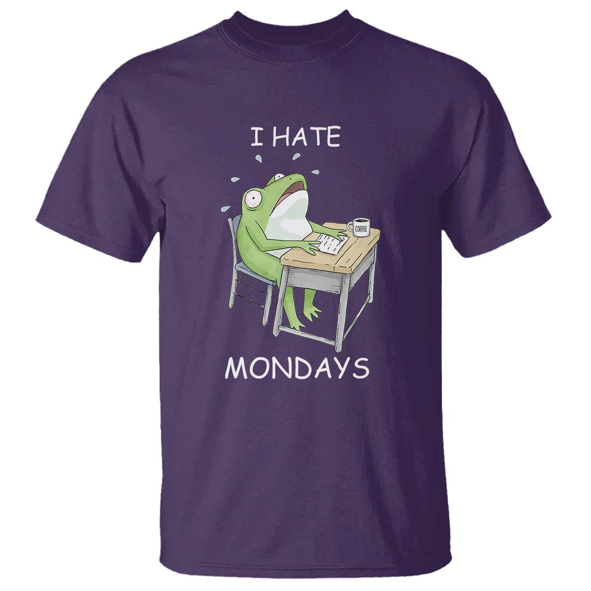 Funny Office Frog T Shirt I Hate Mondays - Wonder Print Shop