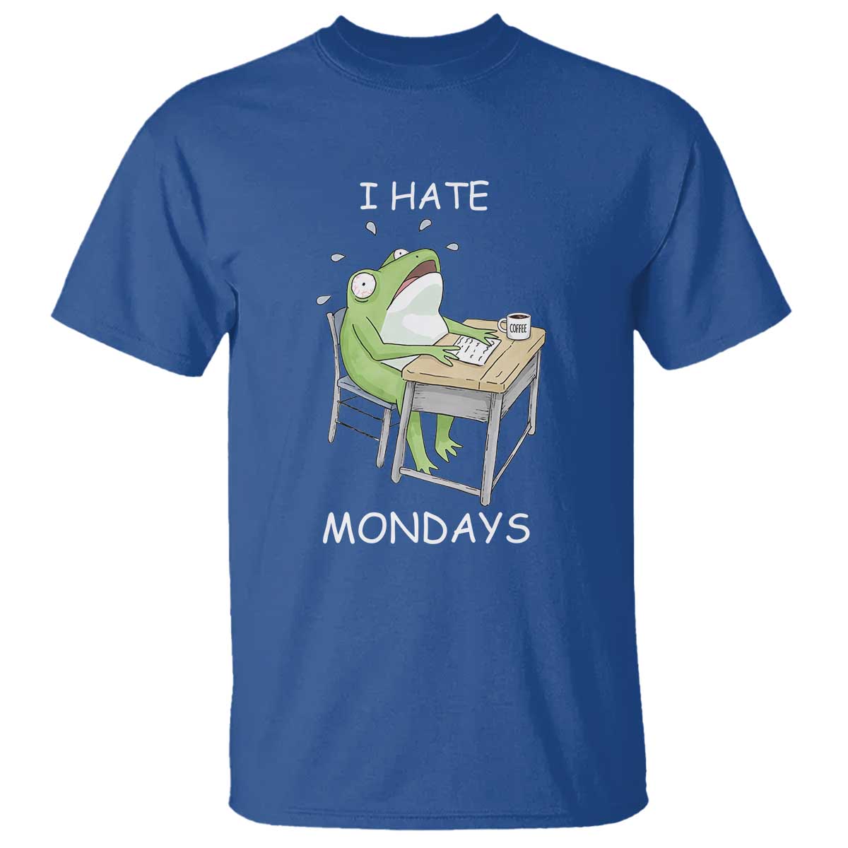 Funny Office Frog T Shirt I Hate Mondays - Wonder Print Shop