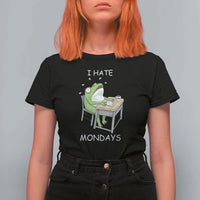 Funny Office Frog T Shirt For Women I Hate Mondays - Wonder Print Shop