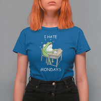 Funny Office Frog T Shirt For Women I Hate Mondays - Wonder Print Shop