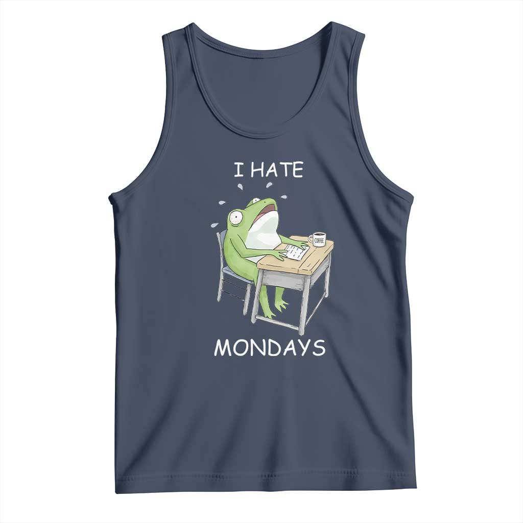 Funny Office Frog Tank Top I Hate Mondays - Wonder Print Shop