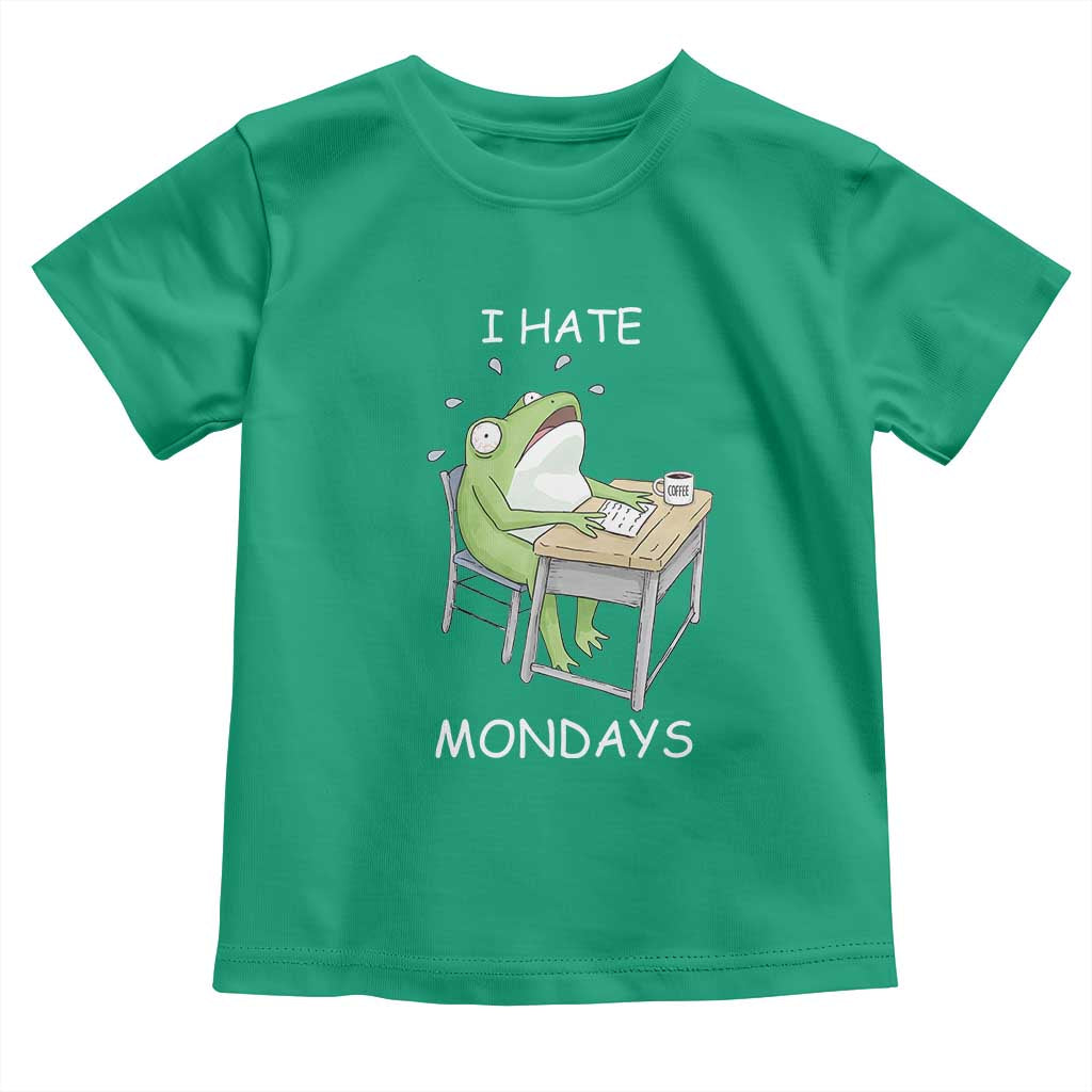 Funny Office Frog Toddler T Shirt I Hate Mondays - Wonder Print Shop