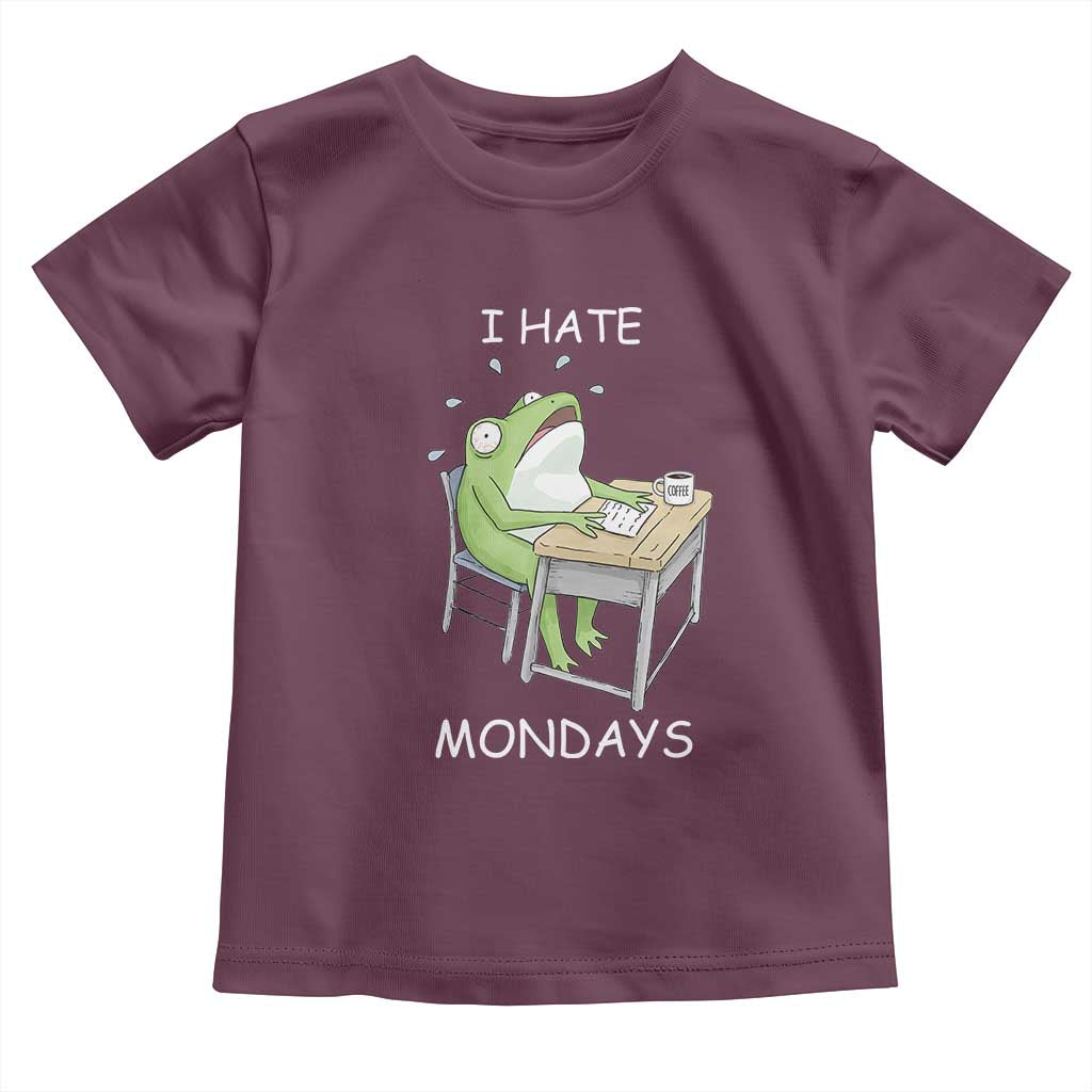 Funny Office Frog Toddler T Shirt I Hate Mondays - Wonder Print Shop