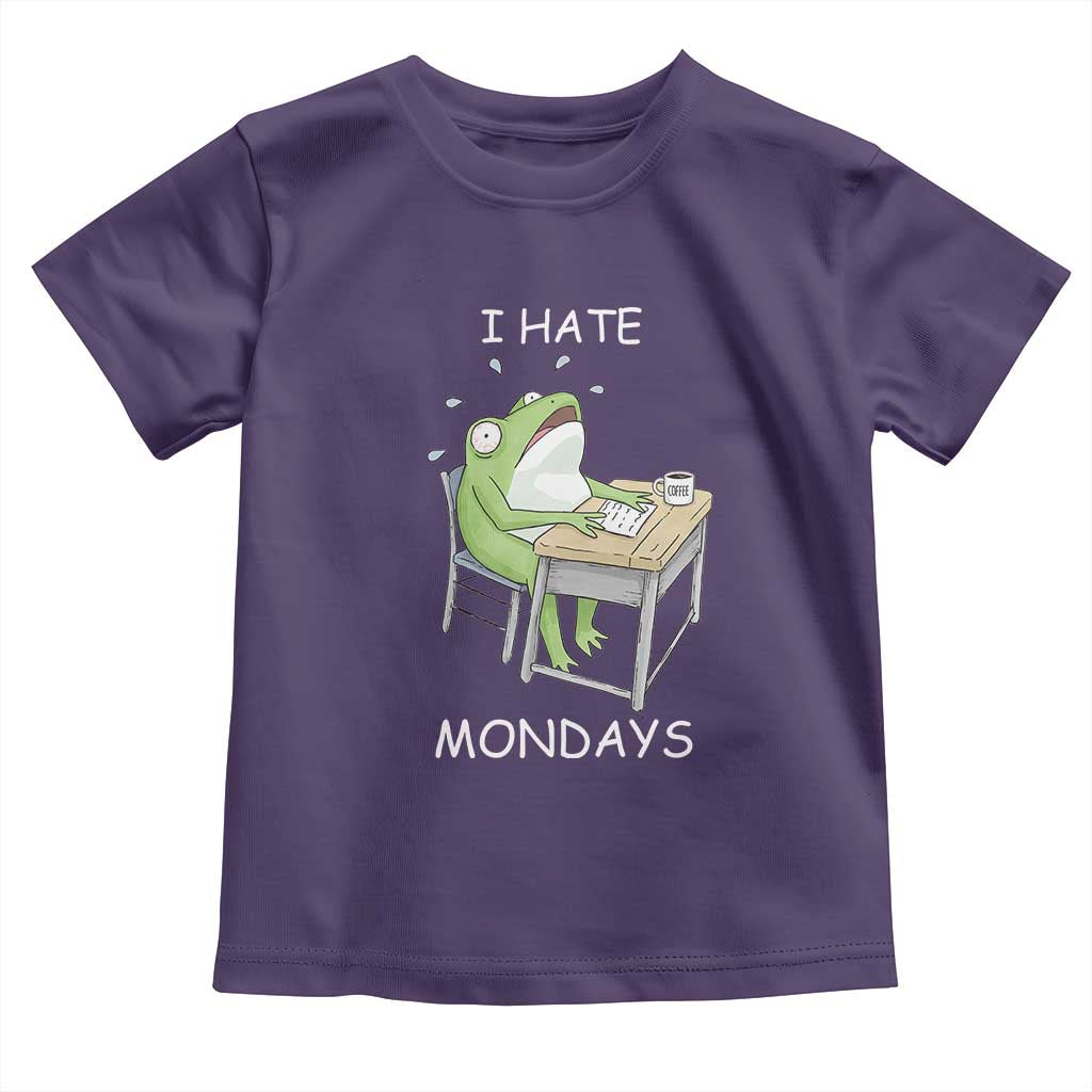 Funny Office Frog Toddler T Shirt I Hate Mondays - Wonder Print Shop