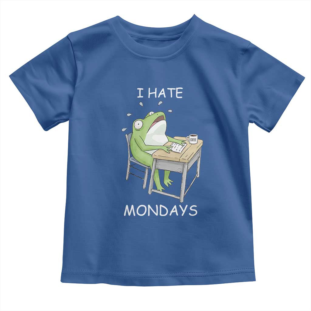 Funny Office Frog Toddler T Shirt I Hate Mondays - Wonder Print Shop