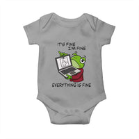 It Is Fine I Am Fine Everything Is Fine Baby Onesie Attitude Frog - Wonder Print Shop