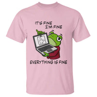 It Is Fine I Am Fine Everything Is Fine T Shirt Attitude Frog - Wonder Print Shop