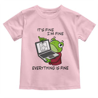 It Is Fine I Am Fine Everything Is Fine Toddler T Shirt Attitude Frog - Wonder Print Shop