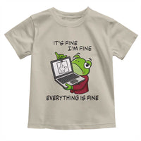 It Is Fine I Am Fine Everything Is Fine Toddler T Shirt Attitude Frog - Wonder Print Shop