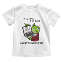 It Is Fine I Am Fine Everything Is Fine Toddler T Shirt Attitude Frog - Wonder Print Shop