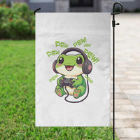 Funny Frog Playing Video Game Gift Garden Flag - Wonder Print Shop