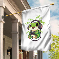 Funny Frog Playing Video Game Gift Garden Flag - Wonder Print Shop