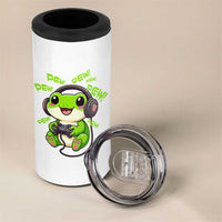 Funny Frog Playing Video Game Gift 4 in 1 Can Cooler Tumbler