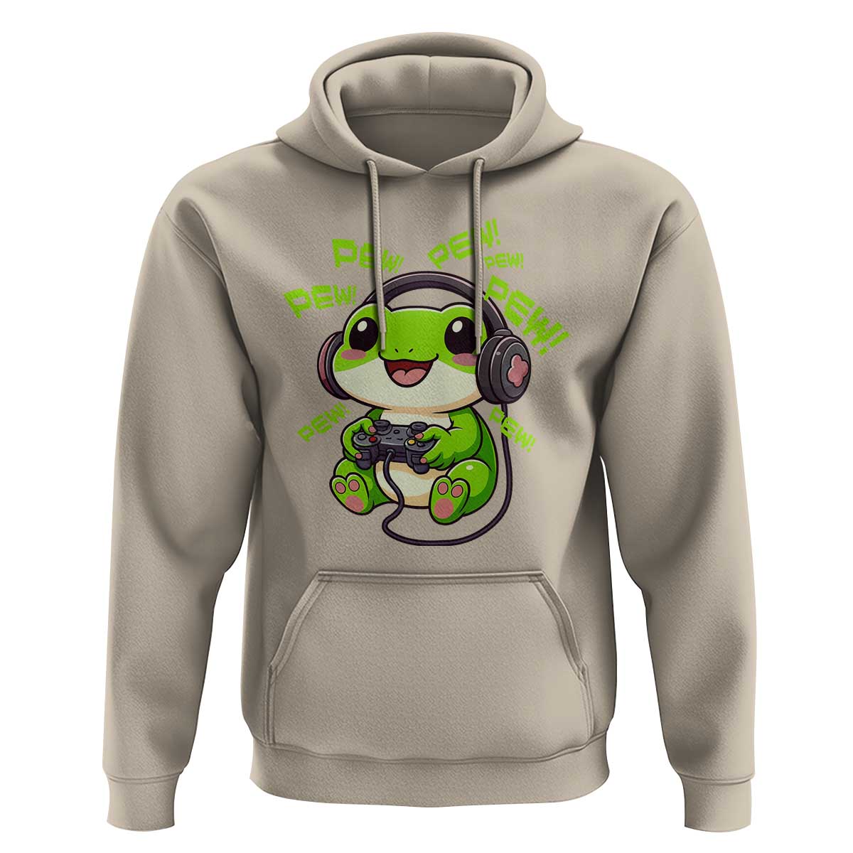Funny Frog Playing Video Game Gift Hoodie - Wonder Print Shop