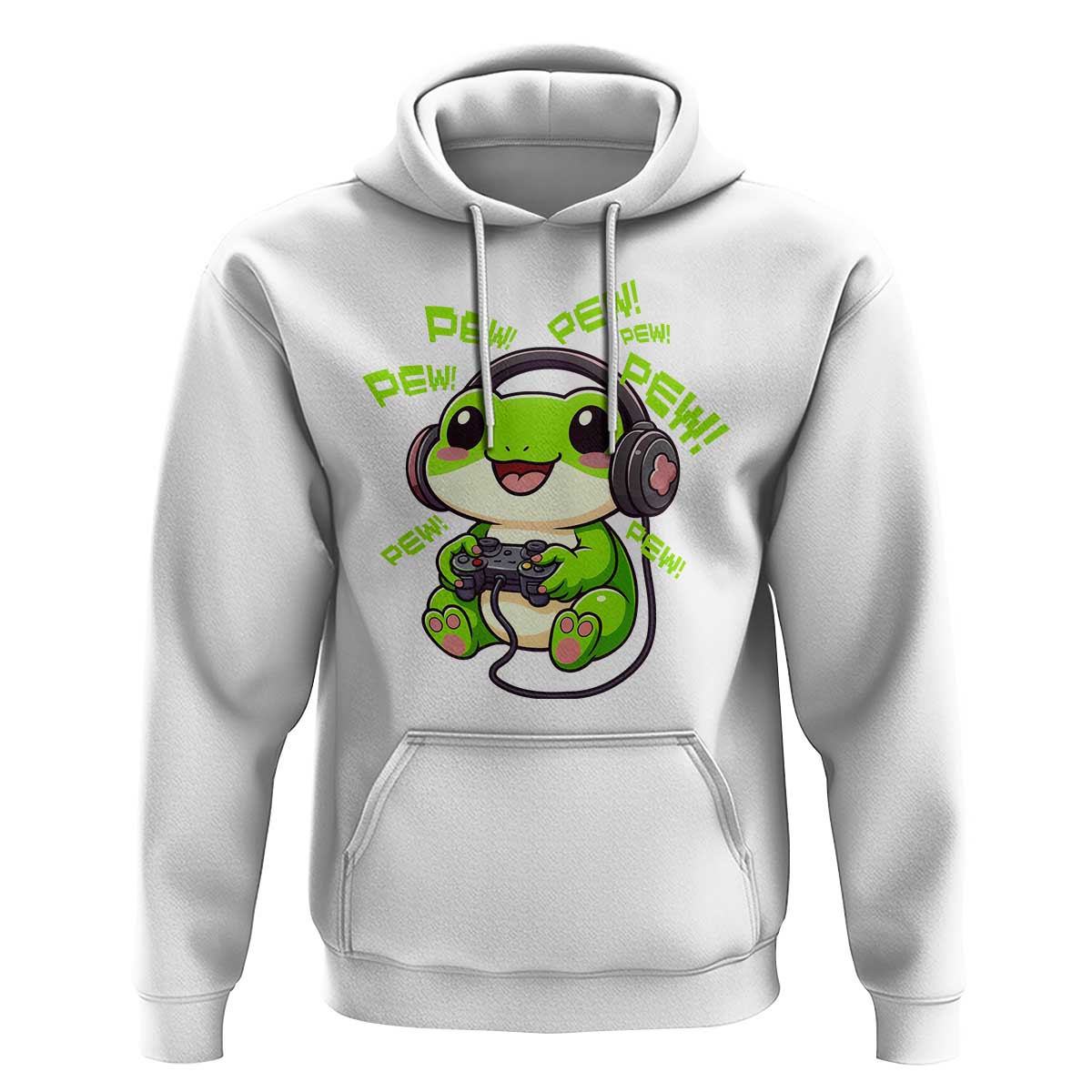 Funny Frog Playing Video Game Gift Hoodie - Wonder Print Shop