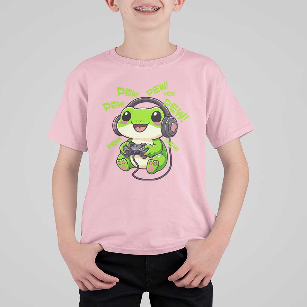 Funny Frog Playing Video Game Gift T Shirt For Kid - Wonder Print Shop
