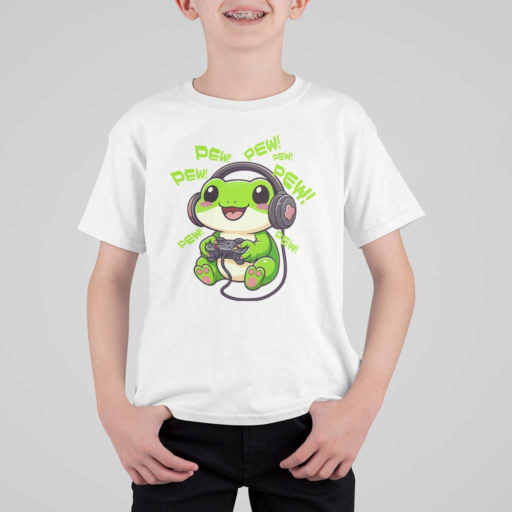 Funny Frog Playing Video Game Gift T Shirt For Kid - Wonder Print Shop