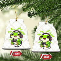 Funny Frog Playing Video Game Gift Ceramic Ornament - Wonder Print Shop