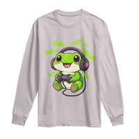 Funny Frog Playing Video Game Gift Long Sleeve Shirt - Wonder Print Shop