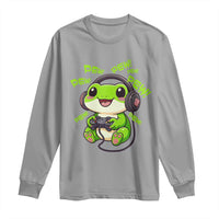 Funny Frog Playing Video Game Gift Long Sleeve Shirt - Wonder Print Shop