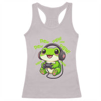 Funny Frog Playing Video Game Gift Racerback Tank Top - Wonder Print Shop