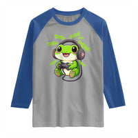 Funny Frog Playing Video Game Gift Raglan Shirt - Wonder Print Shop