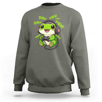Funny Frog Playing Video Game Gift Sweatshirt - Wonder Print Shop