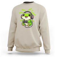 Funny Frog Playing Video Game Gift Sweatshirt - Wonder Print Shop