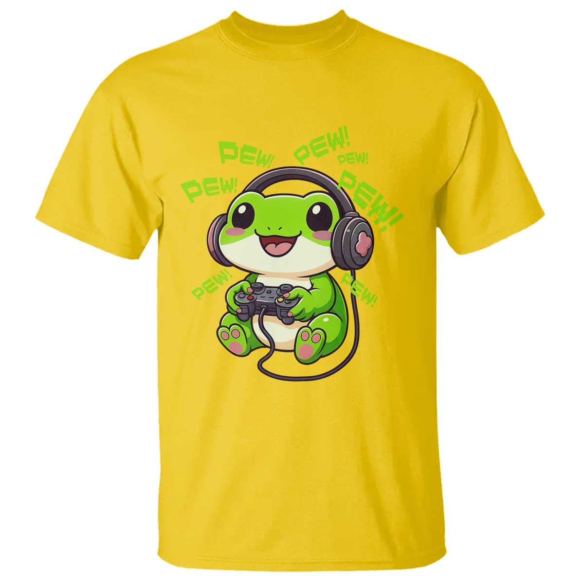 Funny Frog Playing Video Game Gift T Shirt - Wonder Print Shop