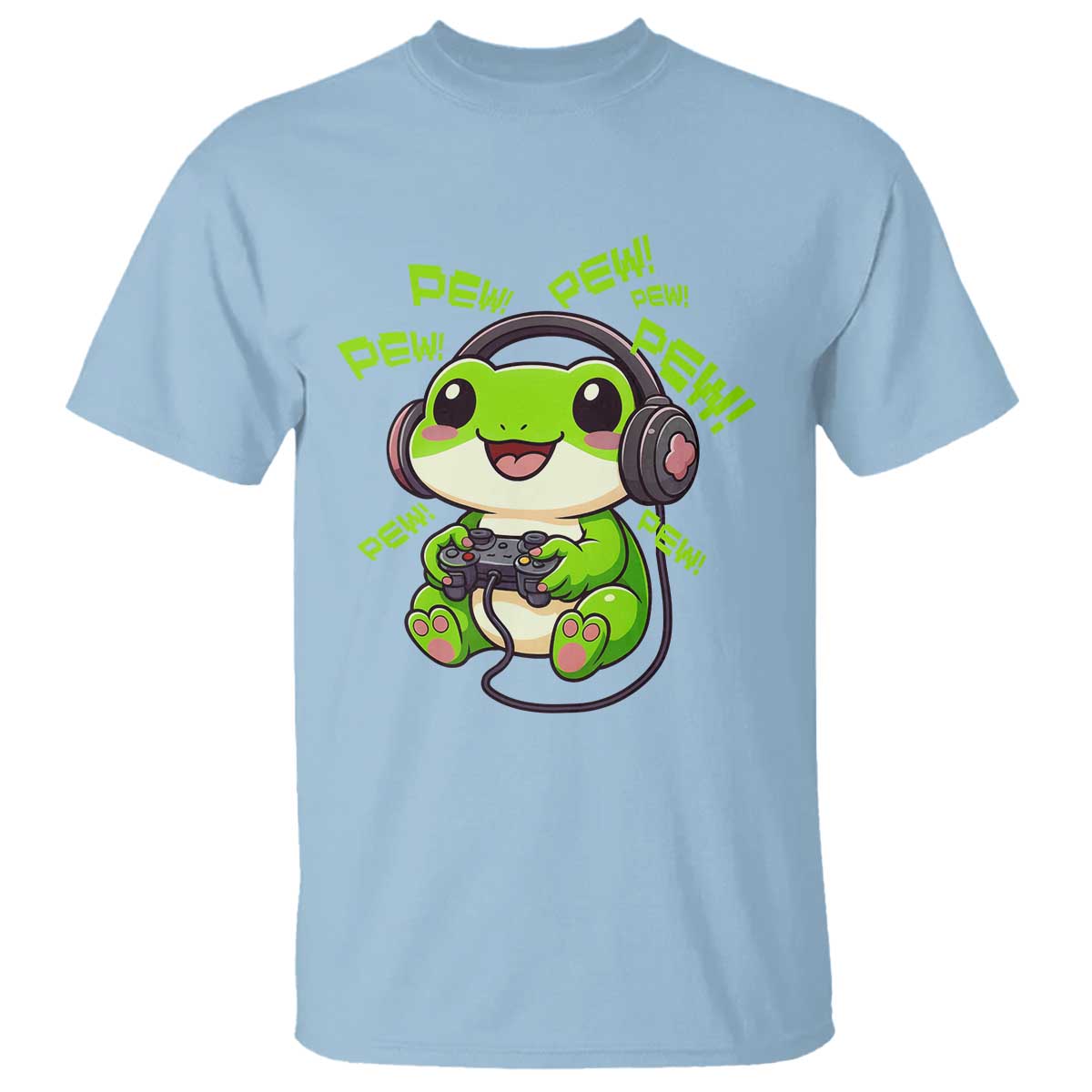 Funny Frog Playing Video Game Gift T Shirt - Wonder Print Shop