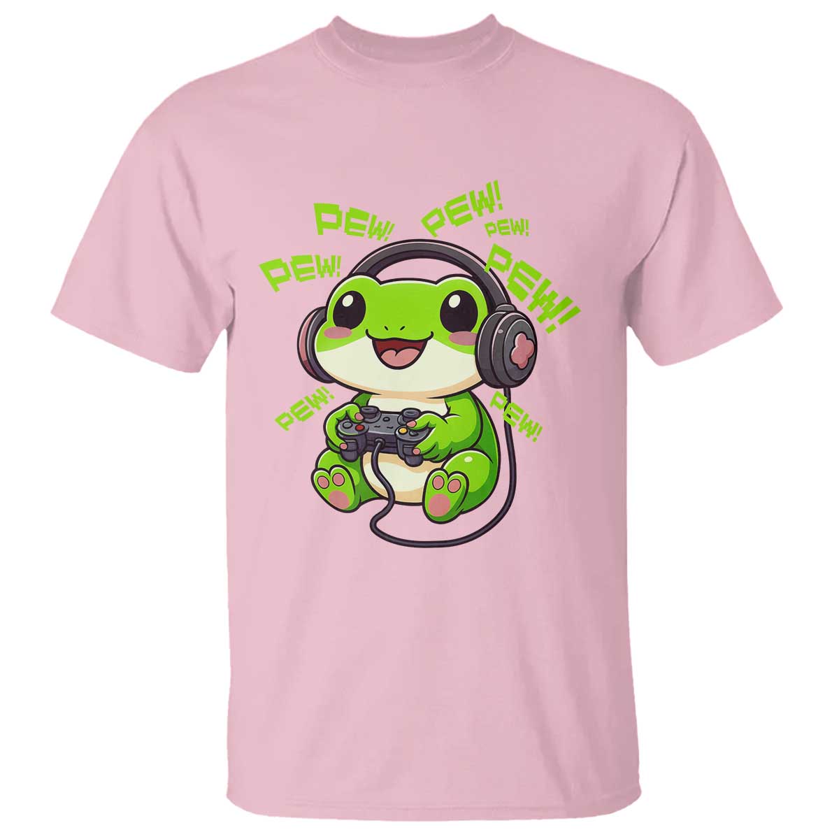Funny Frog Playing Video Game Gift T Shirt - Wonder Print Shop