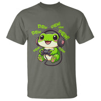 Funny Frog Playing Video Game Gift T Shirt - Wonder Print Shop