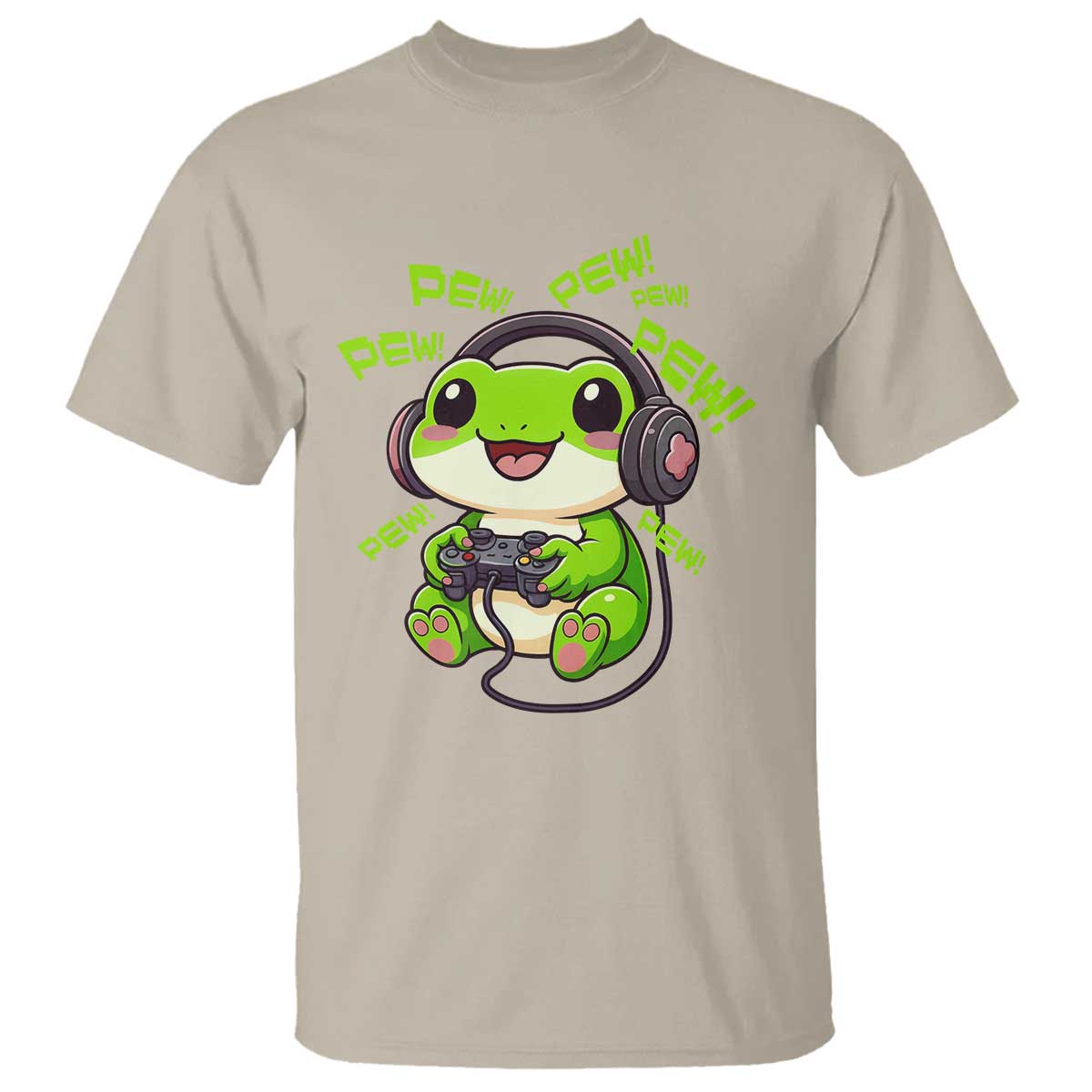 Funny Frog Playing Video Game Gift T Shirt - Wonder Print Shop