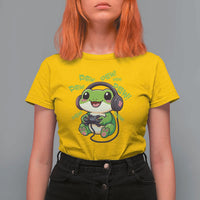 Funny Frog Playing Video Game Gift T Shirt For Women - Wonder Print Shop