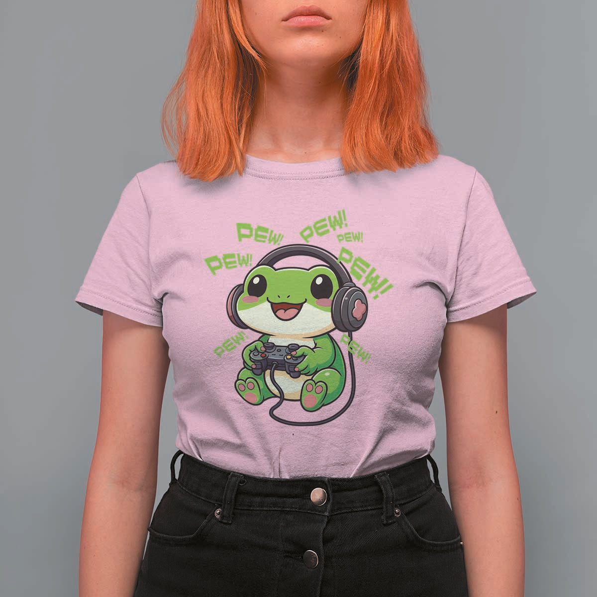 Funny Frog Playing Video Game Gift T Shirt For Women - Wonder Print Shop